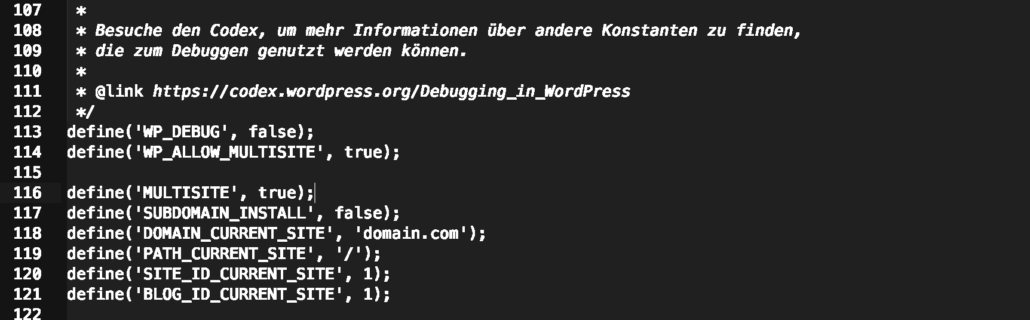 Fehler beim Aufbau einer Datenbankverbindung bei der WordPress Multisite Installation